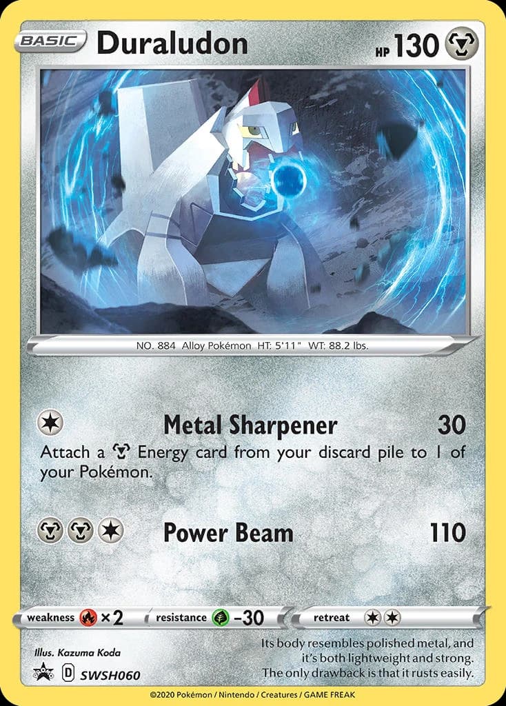 Duraludon, SWSH Black Star Promos SWSH060, English holo card front