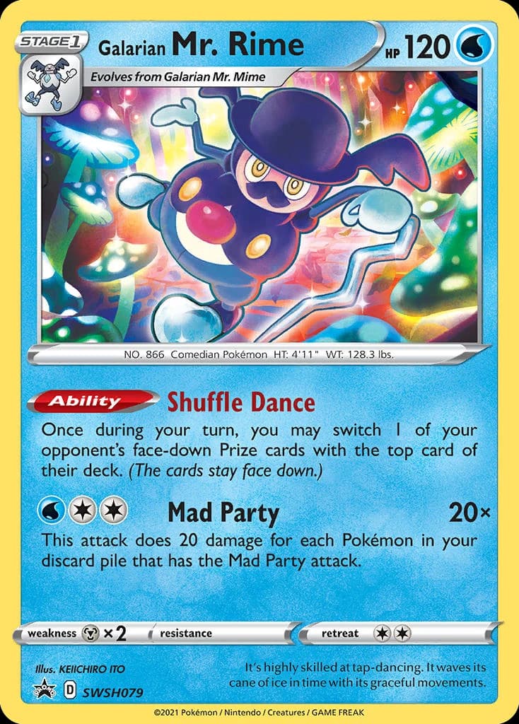 Galarian Mr. Rime, SWSH Black Star Promos SWSH079, English holo card front