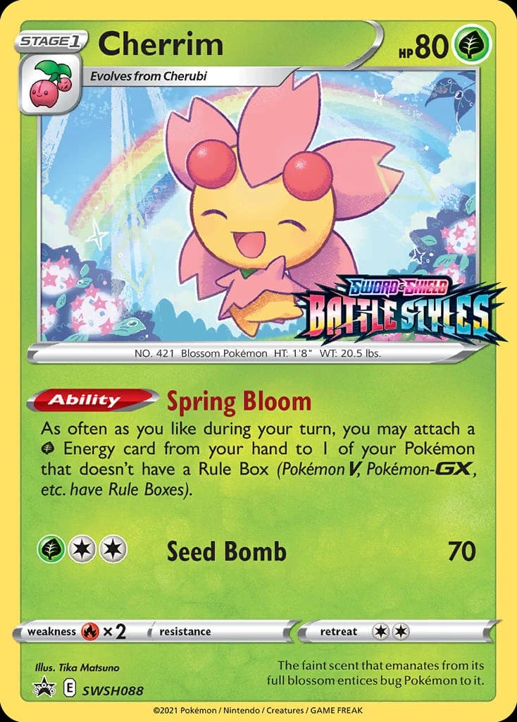 Cherrim, SWSH Black Star Promos SWSH088, English holo card front