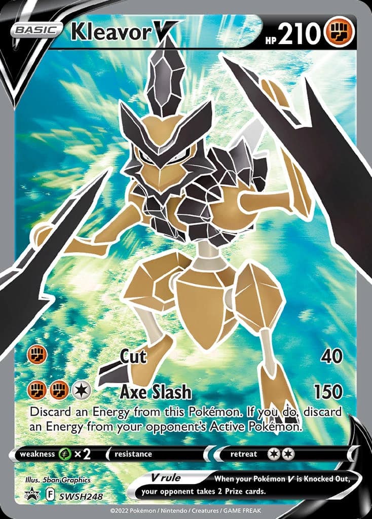 Kleavor V, SWSH Black Star Promos SWSH248, English holo card front