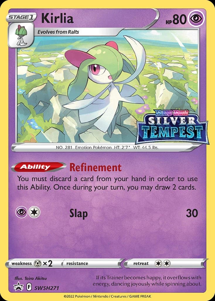 Kirlia, SWSH Black Star Promos SWSH271, English holo card front