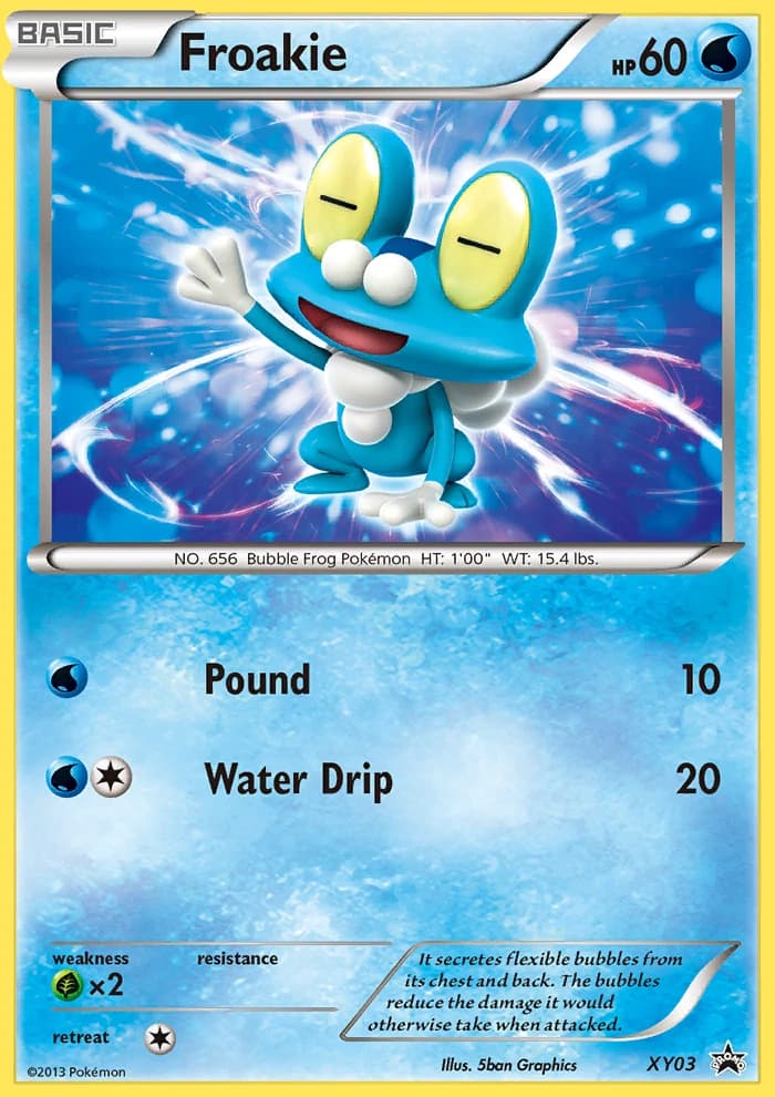 Froakie, XY Black Star Promos XY03, English holo card front