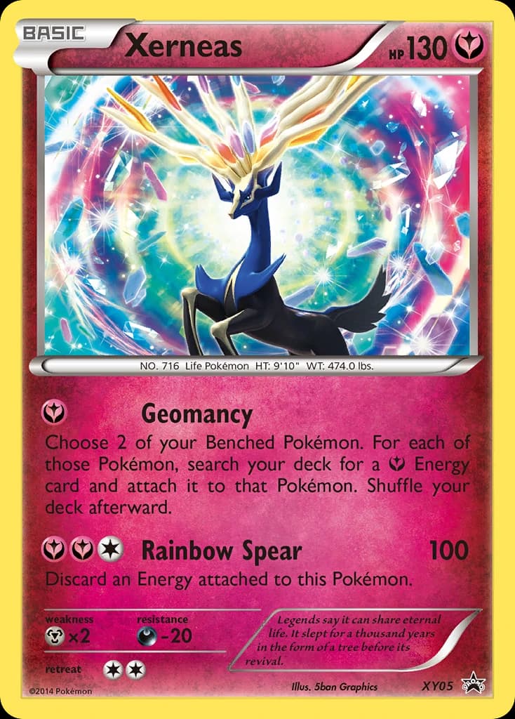 Xerneas, XY Black Star Promos XY05, English holo card front