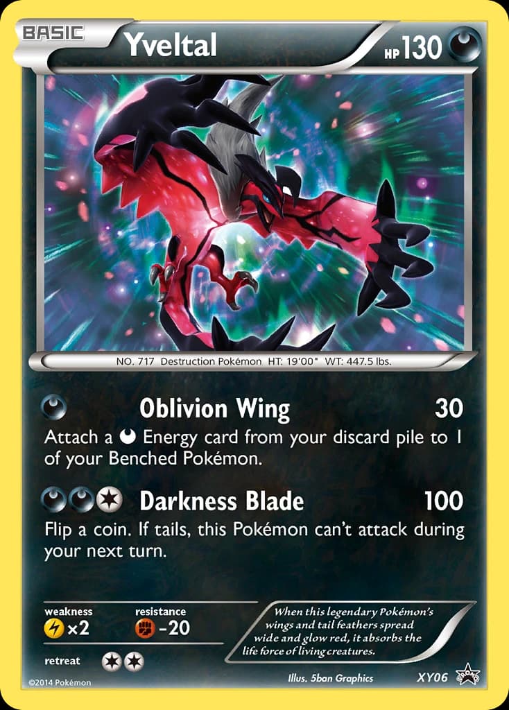 Yveltal, XY Black Star Promos XY06, English holo card front