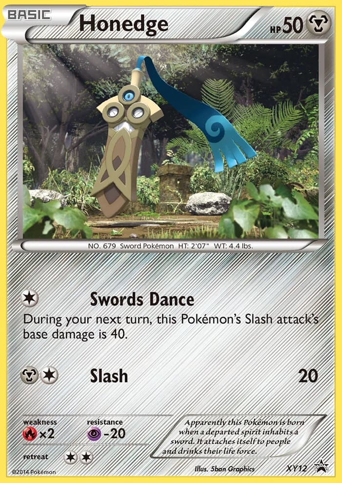 Honedge, XY Black Star Promos XY12, English holo card front
