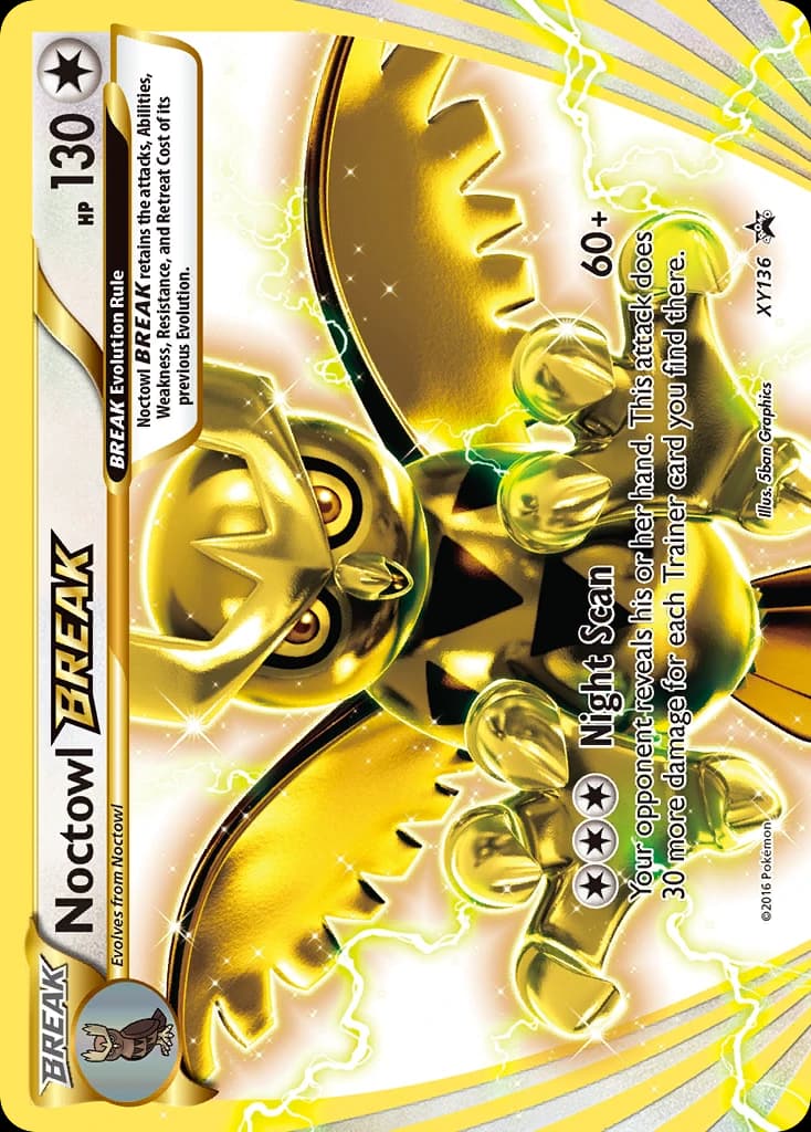 Noctowl BREAK, XY Black Star Promos XY136, English holo card front