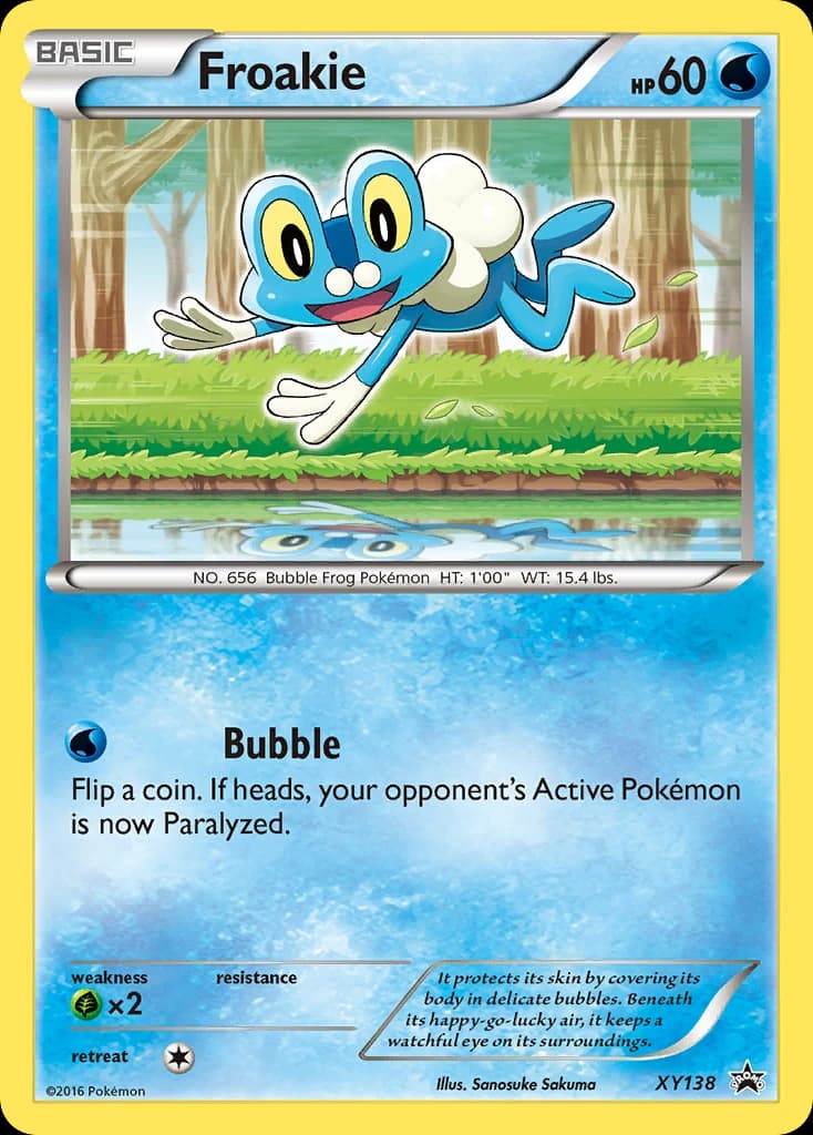 Froakie, XY Black Star Promos XY138, English holo card front