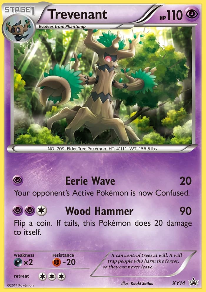 Trevenant, XY Black Star Promos XY14, English holo card front