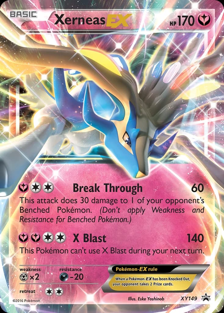 Xerneas-EX, XY Black Star Promos XY149, English holo card front