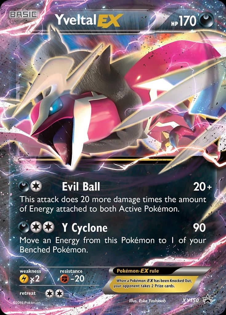 Yveltal-EX, XY Black Star Promos XY150, English holo card front