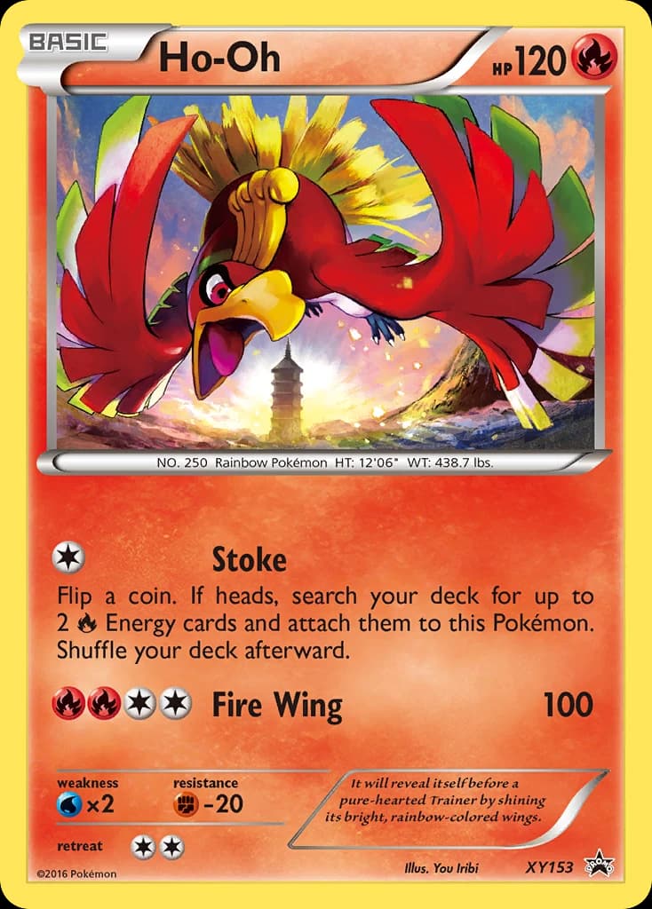 Ho-Oh, XY Black Star Promos XY153, English holo card front