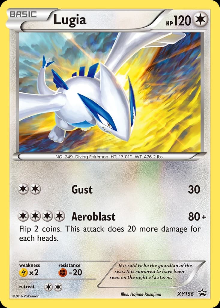 Lugia, XY Black Star Promos XY156, English holo card front