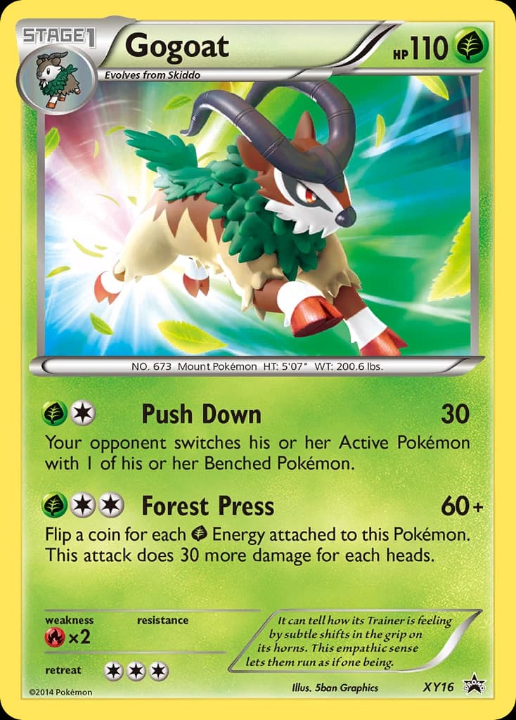 Gogoat, XY Black Star Promos XY16, English holo card front