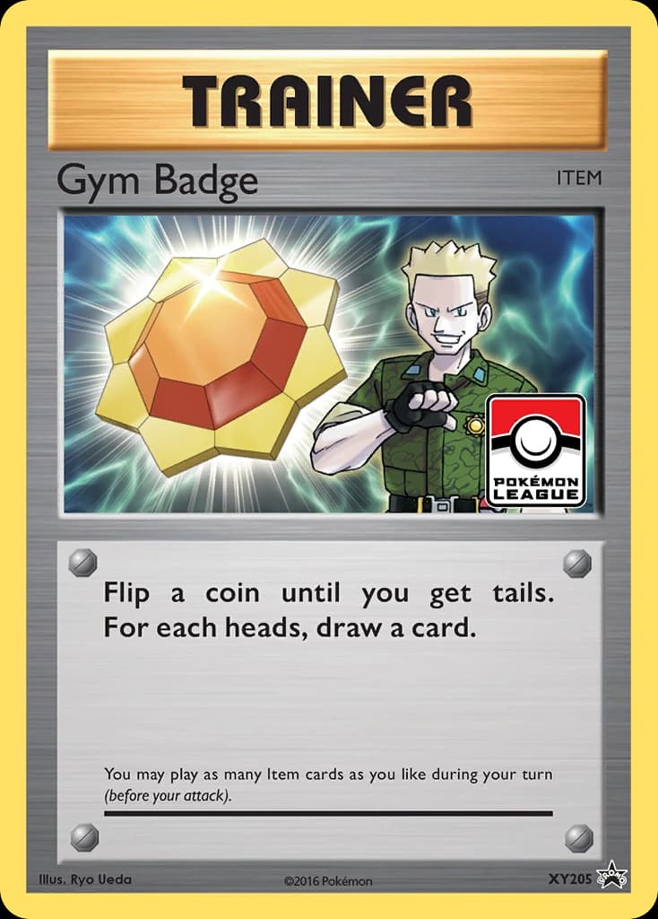 Gym Badge, XY Black Star Promos XY205, English holo card front