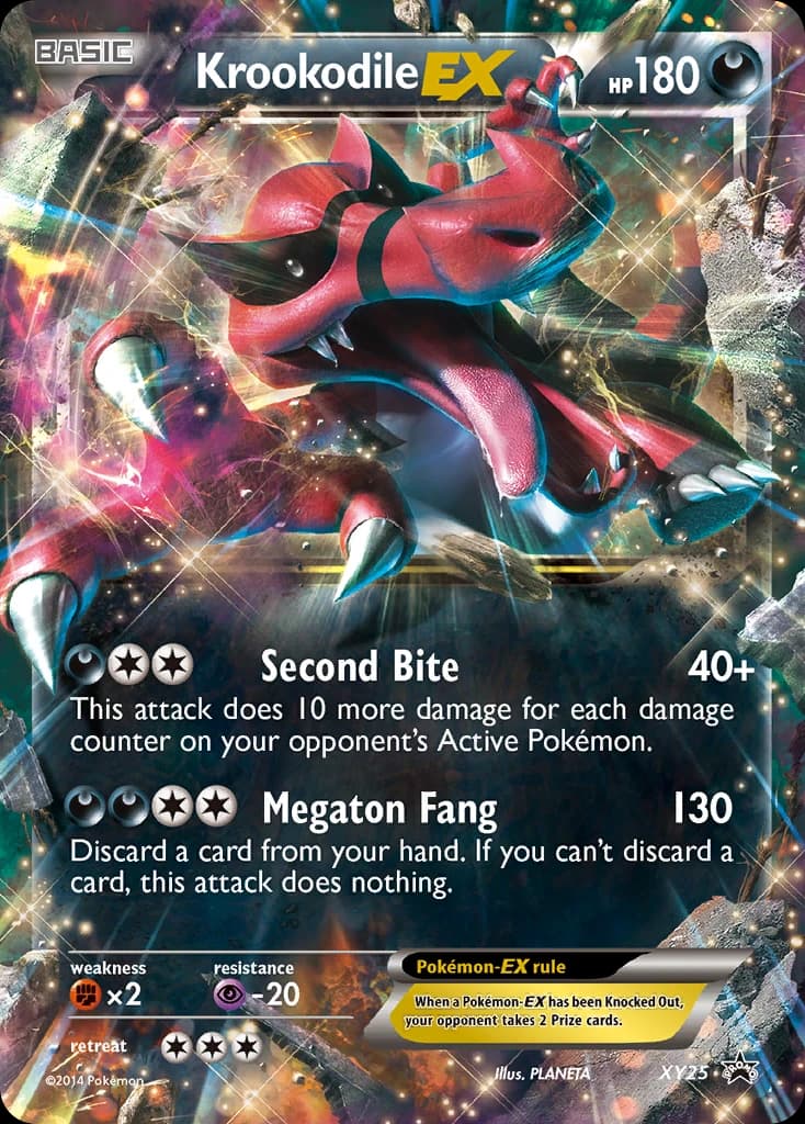Krookodile-EX, XY Black Star Promos XY25, English holo card front