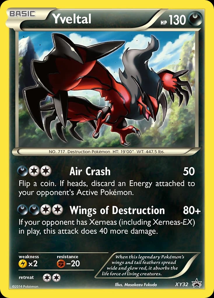 Yveltal, XY Black Star Promos XY32, English holo card front