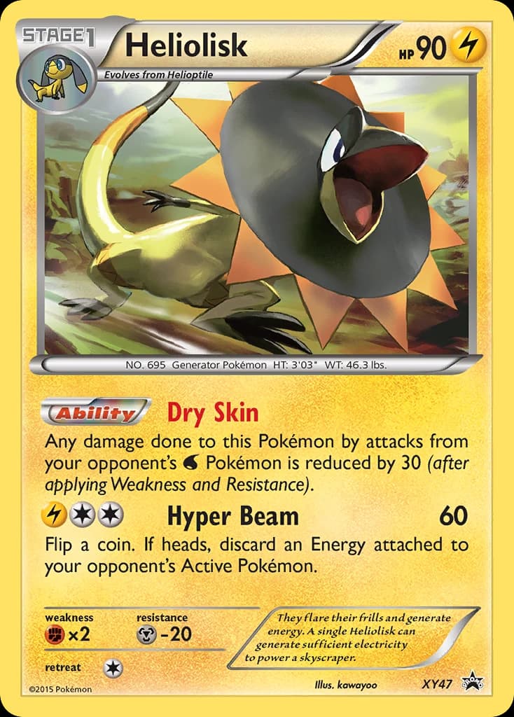 Heliolisk, XY Black Star Promos XY47, English holo card front