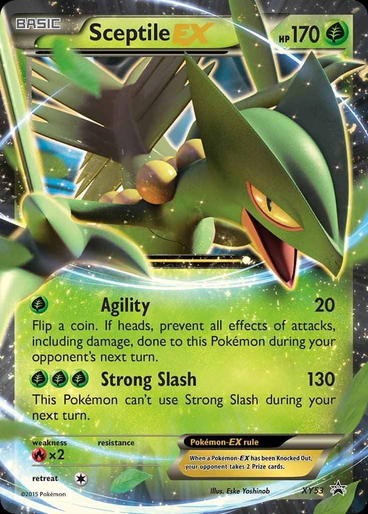 Sceptile-EX, XY Black Star Promos XY53, English holo card front