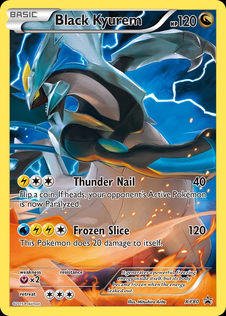 Black Kyurem, XY Black Star Promos XY80, English holo card front