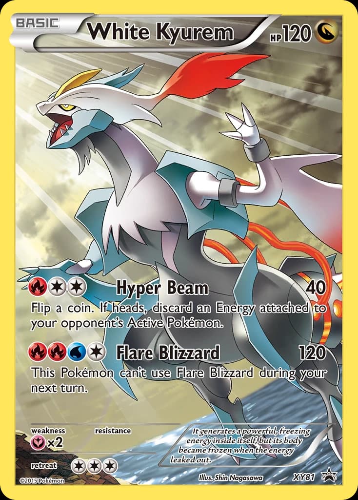 White Kyurem, XY Black Star Promos XY81, English holo card front