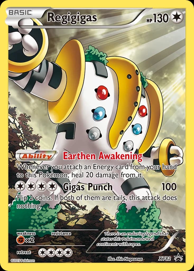 Regigigas, XY Black Star Promos XY82, English holo card front