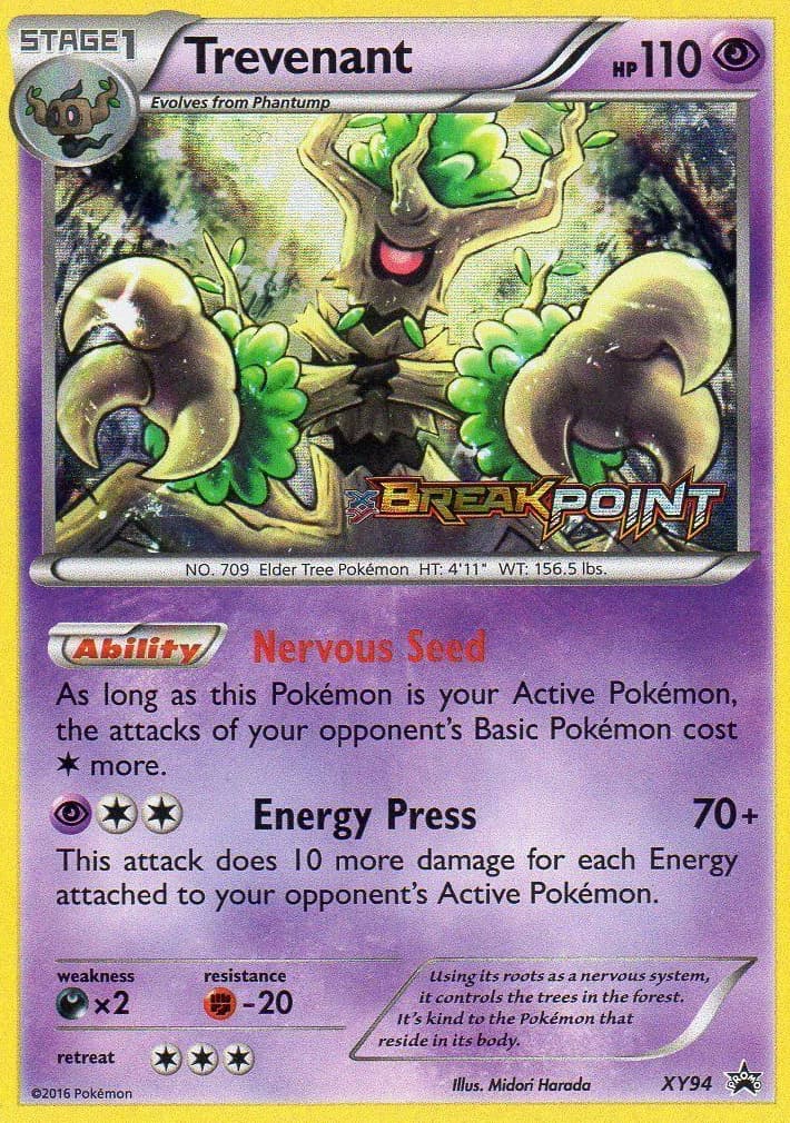 Trevenant, XY Black Star Promos XY94, English holo card front