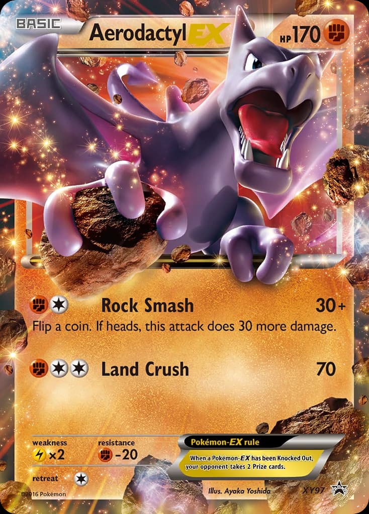 Aerodactyl-EX, XY Black Star Promos XY97, English holo card front