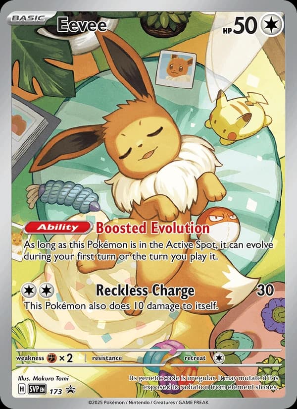 Eevee, Scarlet & Violet Black Star Promos 173, English holo card front