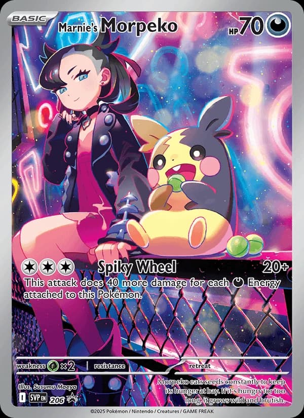 Marnie's Morpeko, Scarlet & Violet Black Star Promos 206, English holo card front