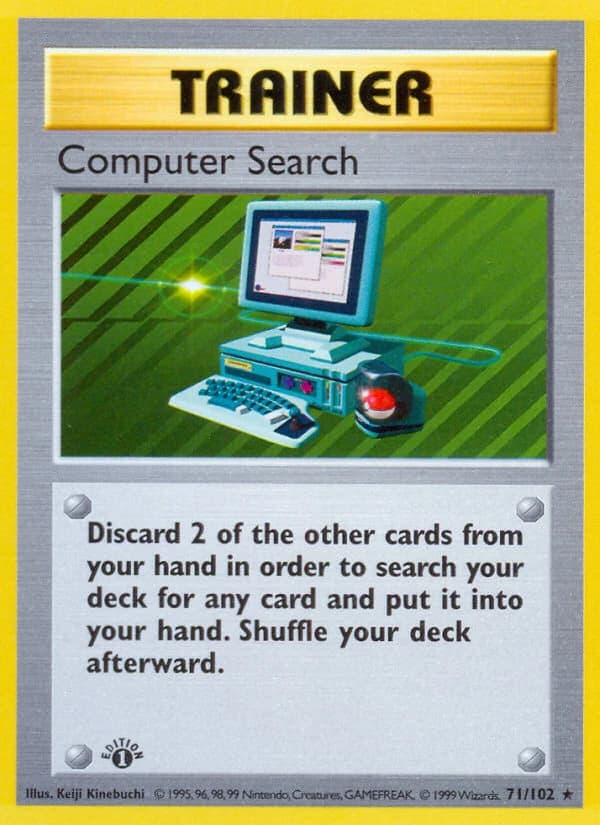 Computer Search, Base Set 71/102; representative English card scan; edition, finish and stamps may differ