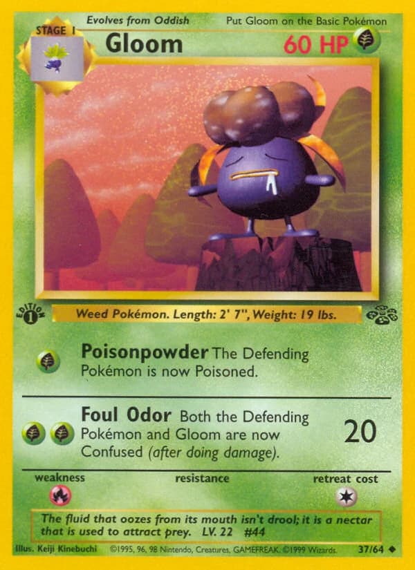 Gloom, Jungle 37/64; representative English card scan; edition, finish and stamps may differ