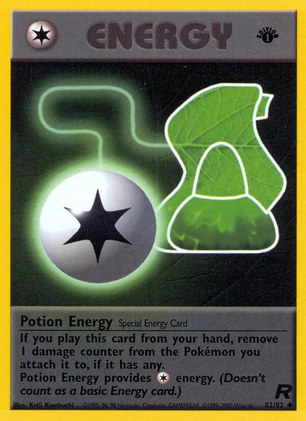 Potion Energy, Team Rocket 82/82; representative English card scan; edition, finish and stamps may differ