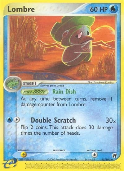 Lombre, EX Sandstorm 45/100; representative English card scan; edition, finish and stamps may differ