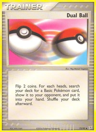 Dual Ball, EX Team Magma vs Team Aqua 72/95; representative English card scan; edition, finish and stamps may differ