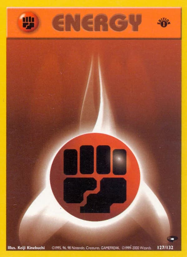 Fighting Energy, Gym Challenge 127/132; representative English card scan; edition, finish and stamps may differ
