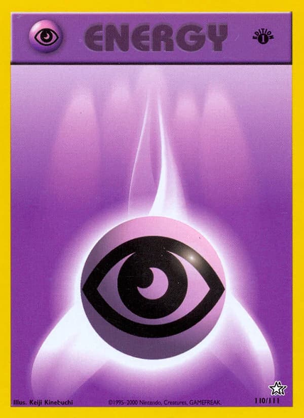 Psychic Energy, Neo Genesis 110/111; representative English card scan; edition, finish and stamps may differ