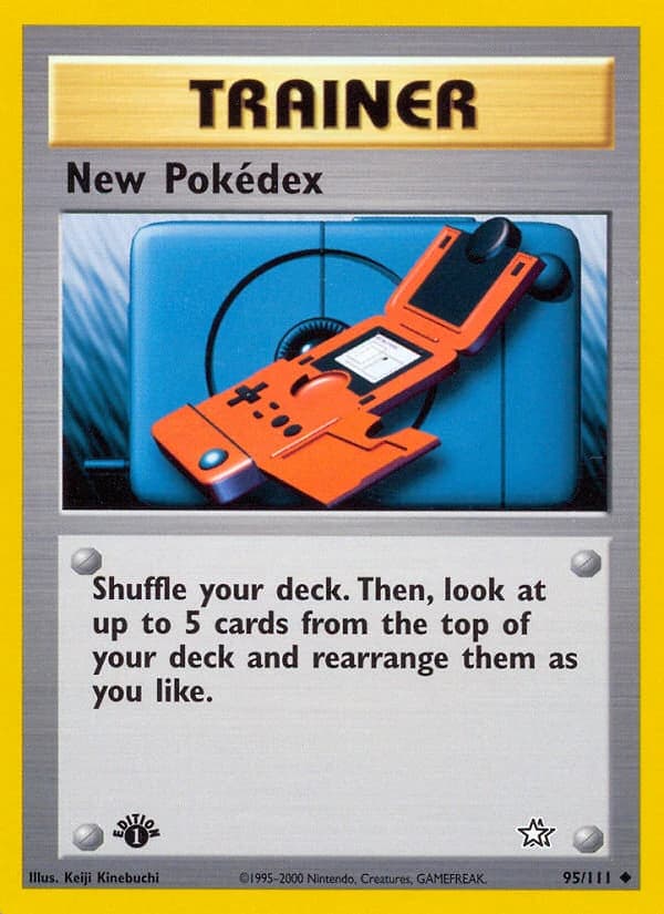 New Pokédex, Neo Genesis 95/111; representative English card scan; edition, finish and stamps may differ