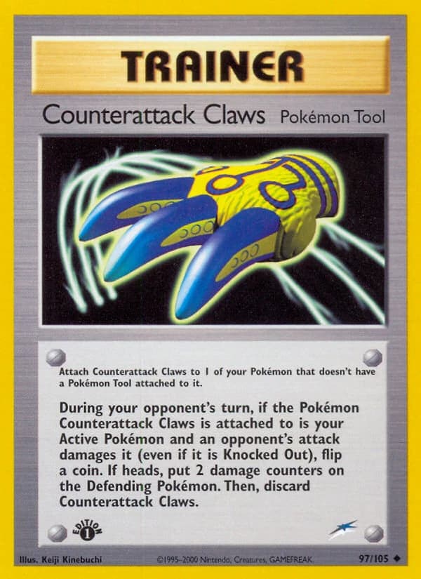 Counterattack Claws, Neo Destiny 97/105; representative English card scan; edition, finish and stamps may differ