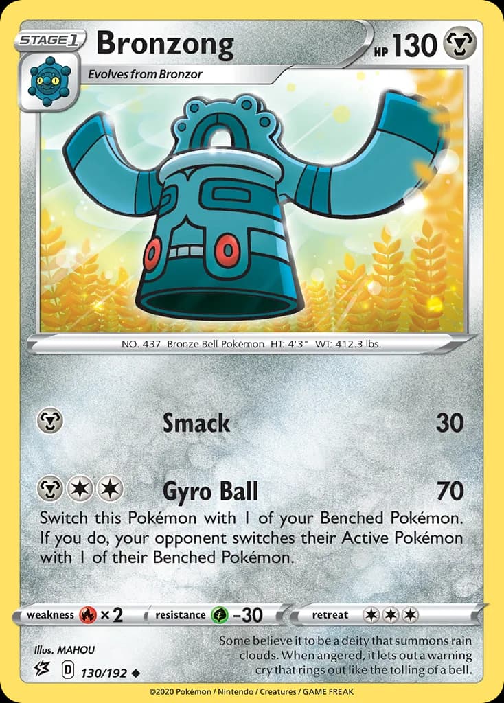 Rebel Clash Bronzong card front, 130/192