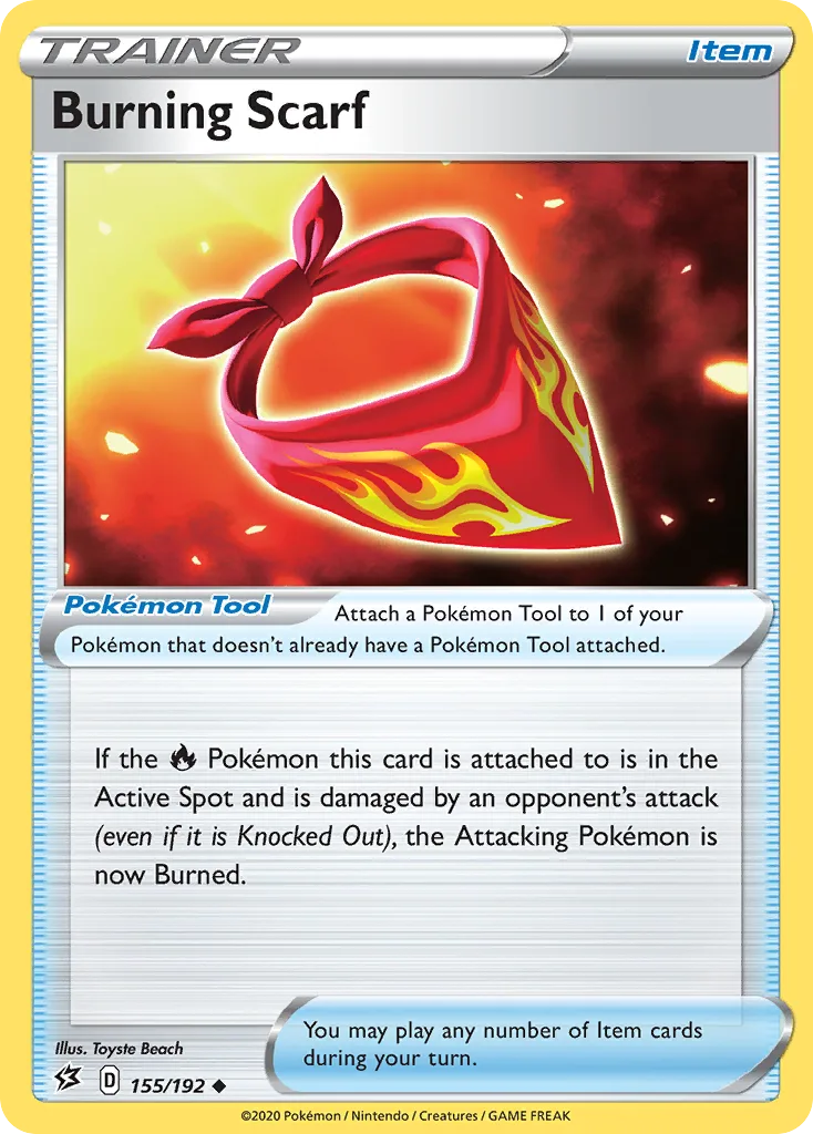 Rebel Clash Burning Scarf card front, 155/192