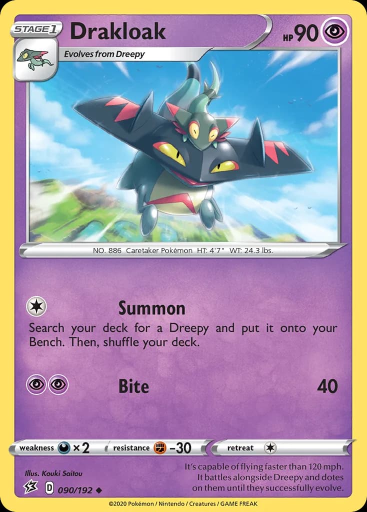 Rebel Clash Drakloak card front, 90/192