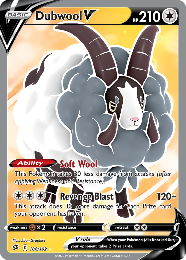Rebel Clash Dubwool V card front, 188/192