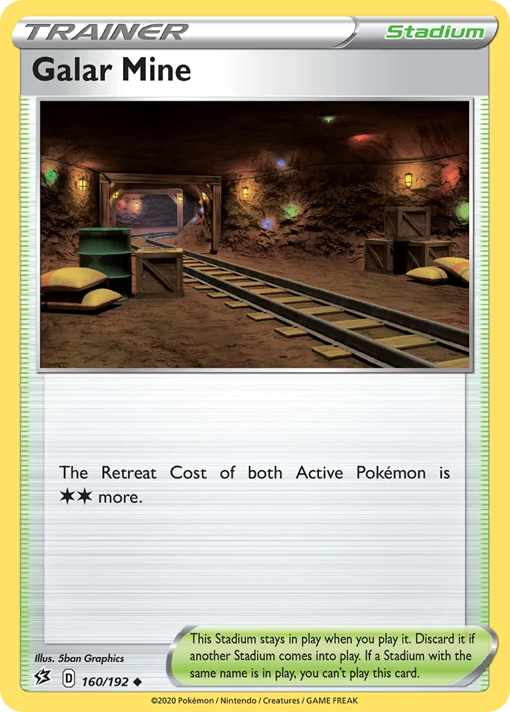 Rebel Clash Galar Mine card front, 160/192