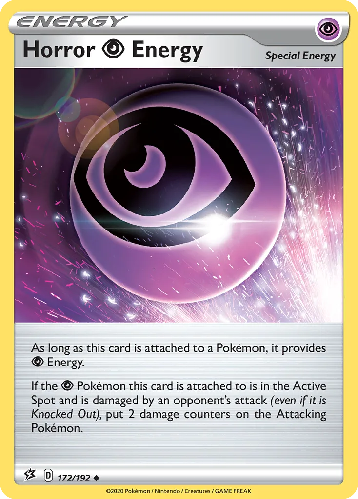 Rebel Clash Horror Psychic Energy card front, 172/192