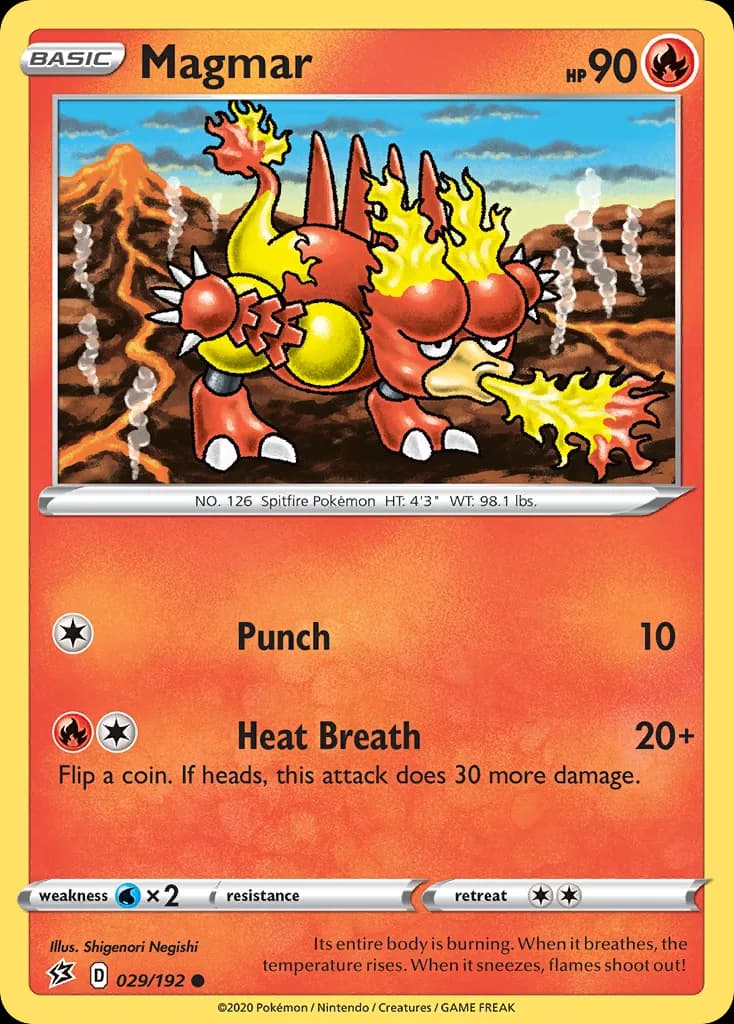 Rebel Clash Magmar card front, 29/192