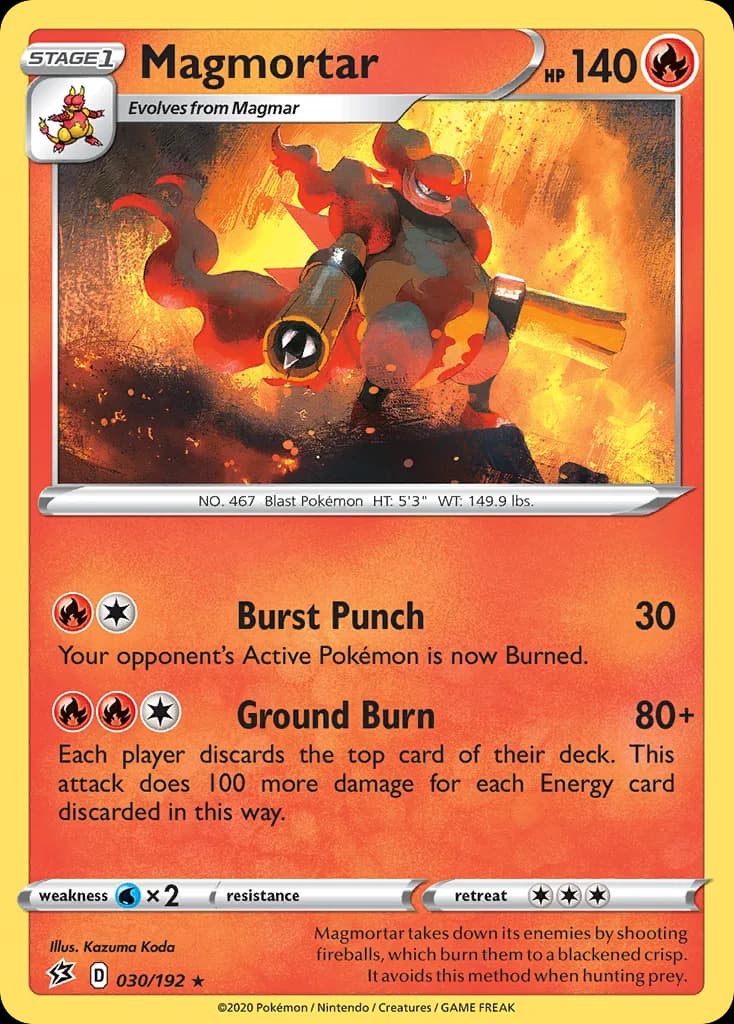 Rebel Clash Magmortar card front, 30/192