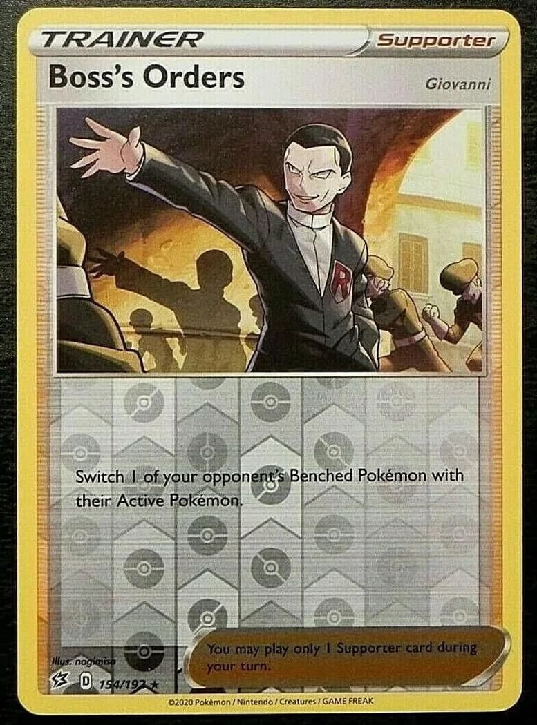 Boss's Orders reverse holo card front, Rebel Clash 154/192
