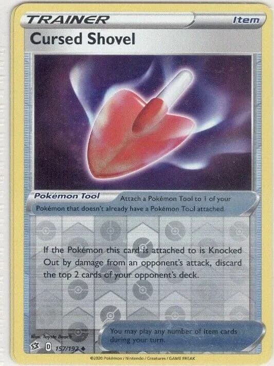 Cursed Shovel reverse holo card front, Rebel Clash 157/192
