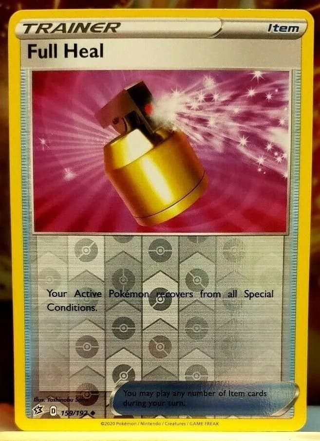 Full Heal reverse holo card front, Rebel Clash 159/192