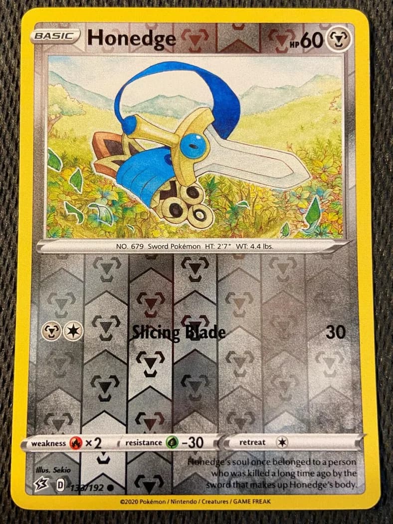 Honedge reverse holo card front, Rebel Clash 133/192